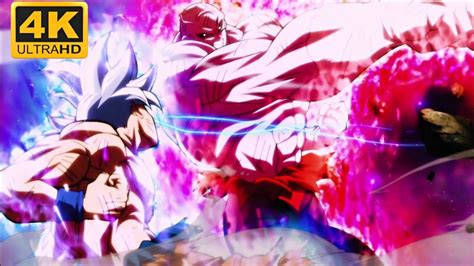 Goku Mastered Ultra Instinct Vs Full Power Jiren 4k Ultra Hd Youtube