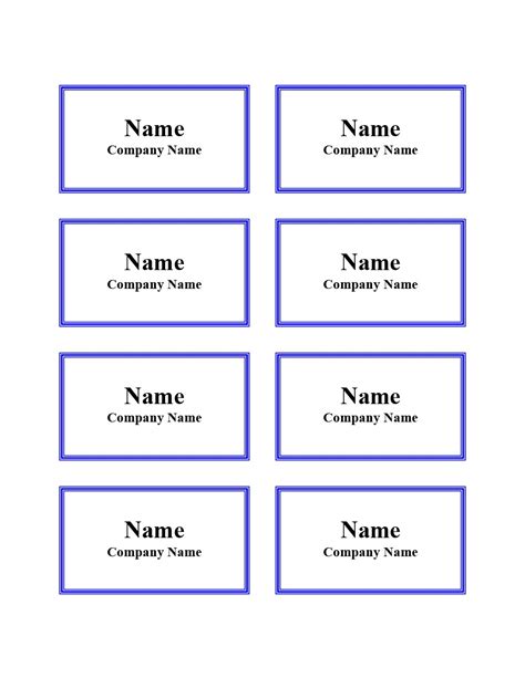 Printable Name Tag Template Word Printable Free Templates