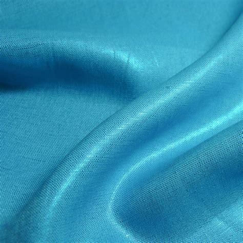 Turquoise Blue Metallic Linen Fabric Metallic Costume Pure Etsy