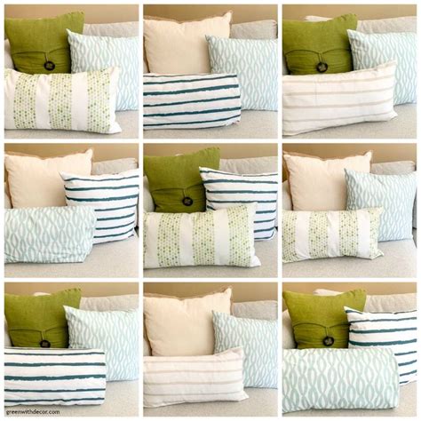 How To Mix And Match Throw Pillows Green With Decor