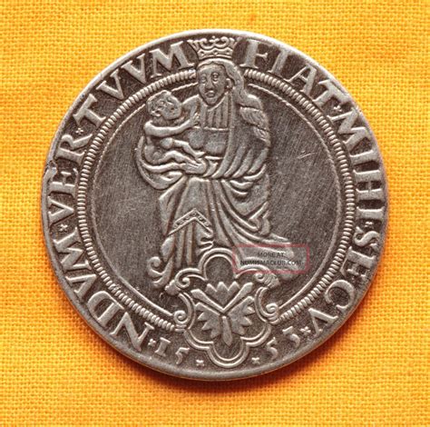 Medieval German States Coin Half Hamburg Civitas Thaler 1553
