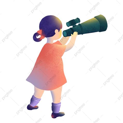 Looking Through Binoculars Clipart Hd Png Girl Looking Through A
