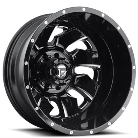 20 Fuel Wheels D239d574 Cleaver Dually Gloss Black Milled Off Road