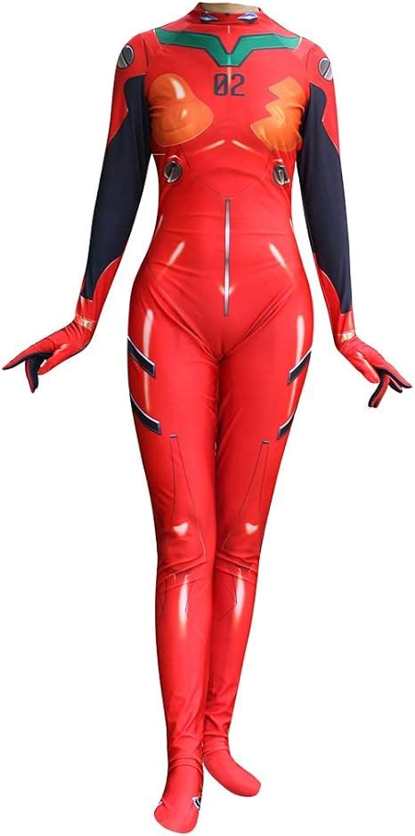 Movie Eva Neon Genesis Evangelion Asuka Langley Soryu Plugsuit Adult Cosplay Costume Halloween