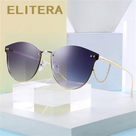 Elitera New Cat Eye Sun Glasses Women S Vintage Metal Frame Chain Sunglasses 2021 Fashion Women