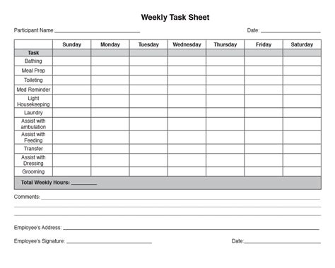 Task Sheet Template Free Sheet Templates Call To Action Just Do It
