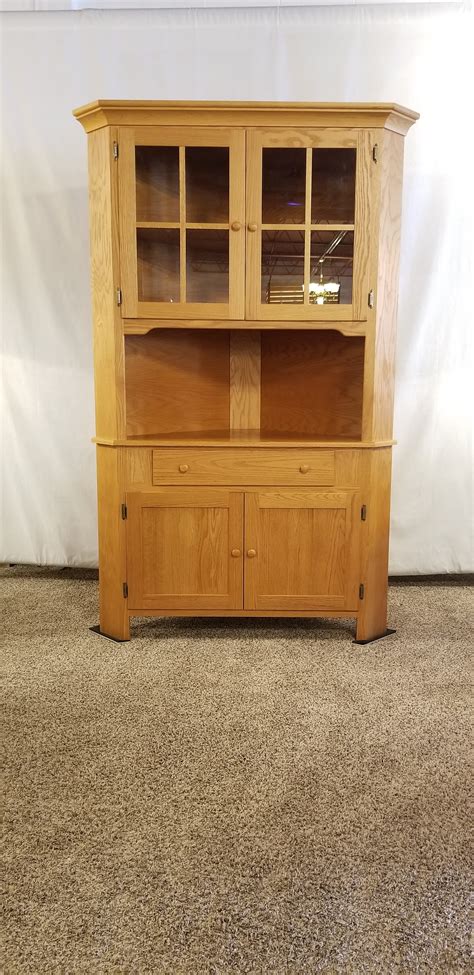 15 results for solid oak corner cabinet. Amish made Oak Corner Cabinet - Barrington Resale