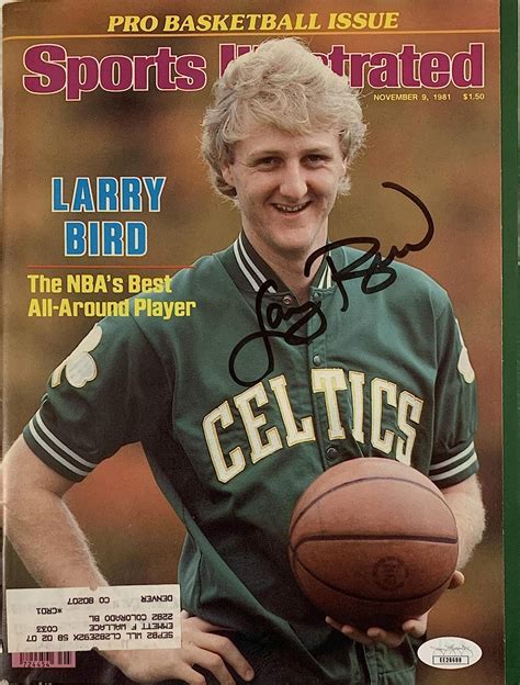 Larry Bird Autographed Sports Illustrated November 9 1981