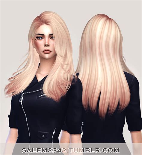 Salem2342 Alesso`s Hair Hide Retexture Sims 4 Hairs Sims Hair