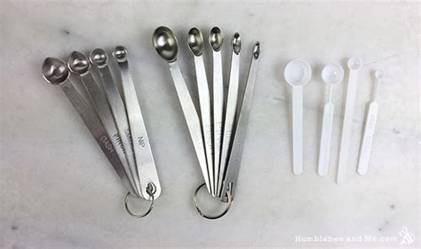 A teaspoon (tsp.) is an item of cutlery. Let's talk about mini measuring spoons. - Humblebee & Me