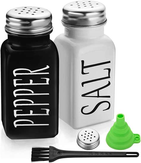 buy salt and pepper shakers set dwts danweitesi cute salt shakers vintage glass black and