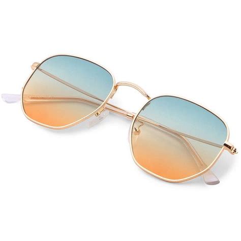shein sheinside ombre lens sunglasses 125 mxn liked on polyvore featuring accessories