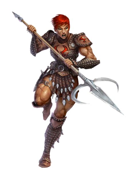 Female Human Barbarian Fighter Pathfinder Pfrpg Dnd Dandd 35 5e 5th Ed