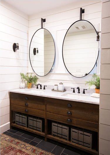 Double Vanity Bathroom Mirrors Ideas And Inspiration Hunker