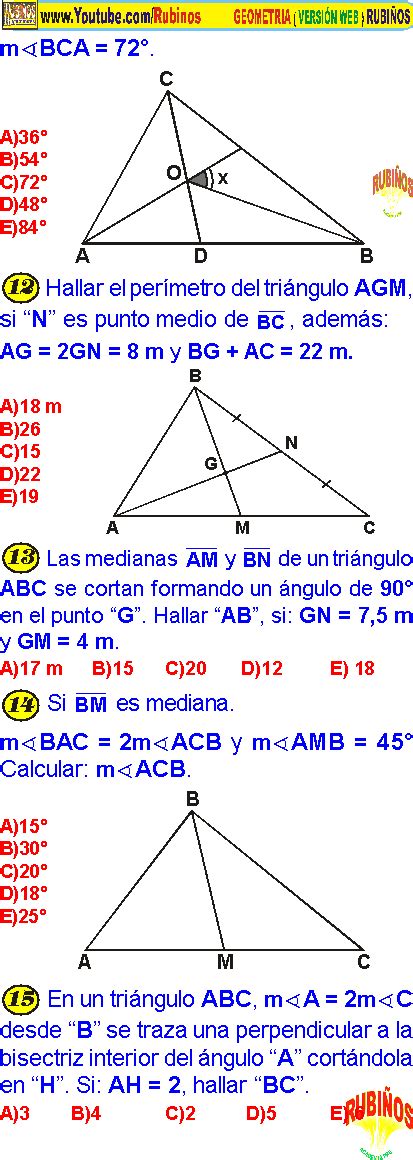 Geometria Elemental Eca Ejercicios De Bisectriz De Un Triangulo Images