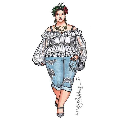 my favourite look sketched in a plus size version from the amazing… modest plus size fashion
