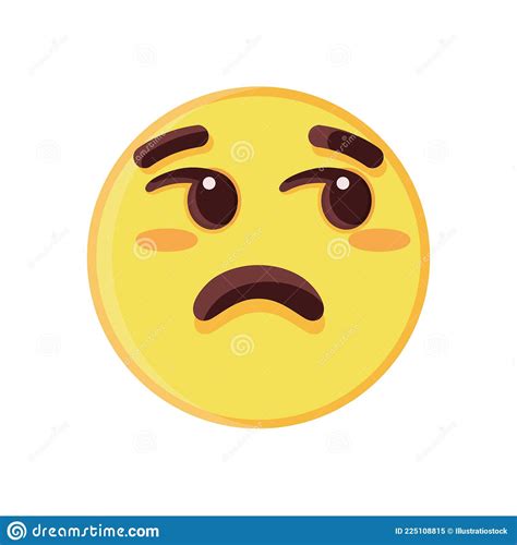 Isolated Unamused Emoji Face Icon Stock Vector Illustration Of Smile