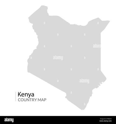 Kenia Mapa Vectorial Silueta País Ilustración Kenia Da Forma A La