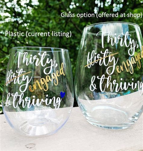 Personalized Plastic Stemless Wine Glass Bridesmaid Glasses Etsy
