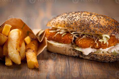 Chicken Nuggets Sandwich 758272 Stock Photo At Vecteezy