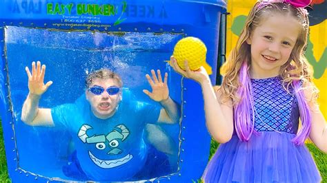 Nastya Plays With Her Dad Outside With New Toys Youtube