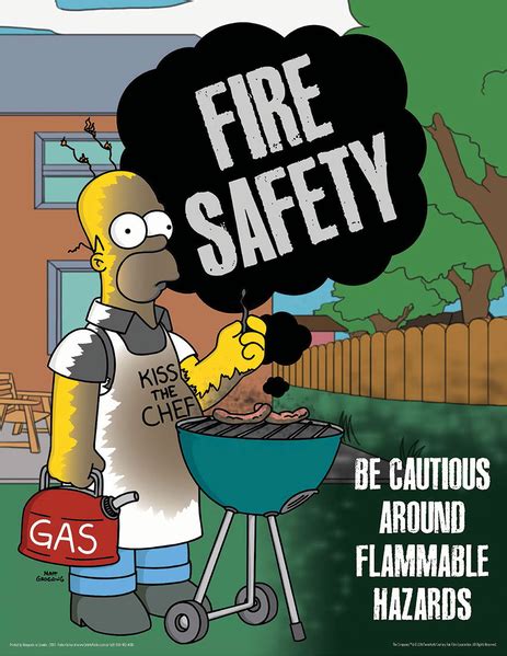 Fire Safety Poster Health And Safety Poster Safety Posters Simpsons