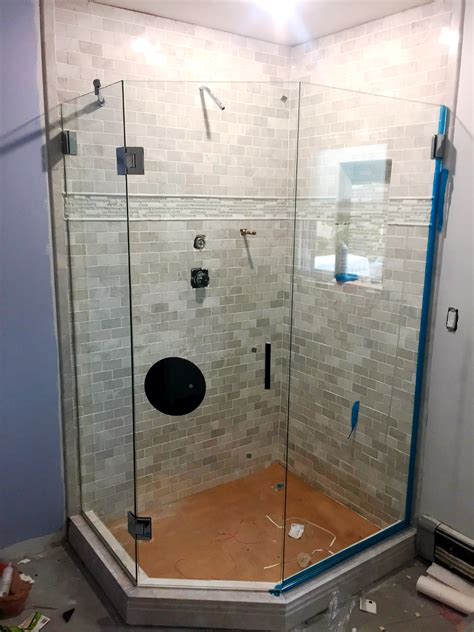 Installation runs around $100 , for a total of $300 to $400. Our Projects - Frameless Custom Shower Doors in Midtown ...