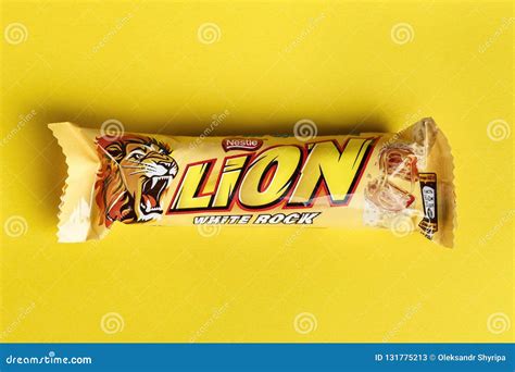 Lion Bar Isolated On White Lion Is A Chocolate Bar Confection That Is