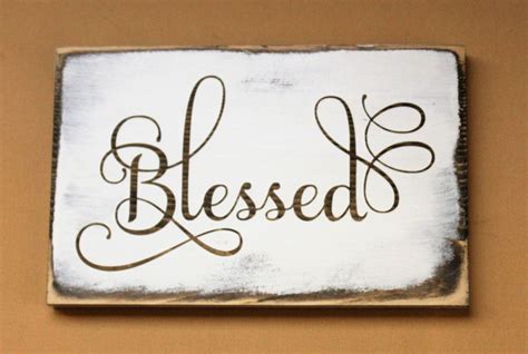 Blessed Rustic Wall Hanging Made From Reclaimed Wood Blessed Sign