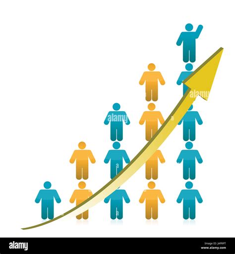 People Graph Showing Growth Illustration Stock Photo Alamy