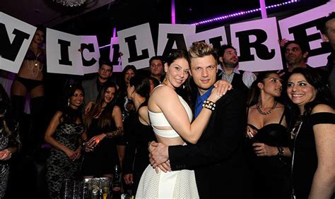 Nick Carter Celebrates Coed Bachelor Party With Fiancée Lauren Kitt At Palms