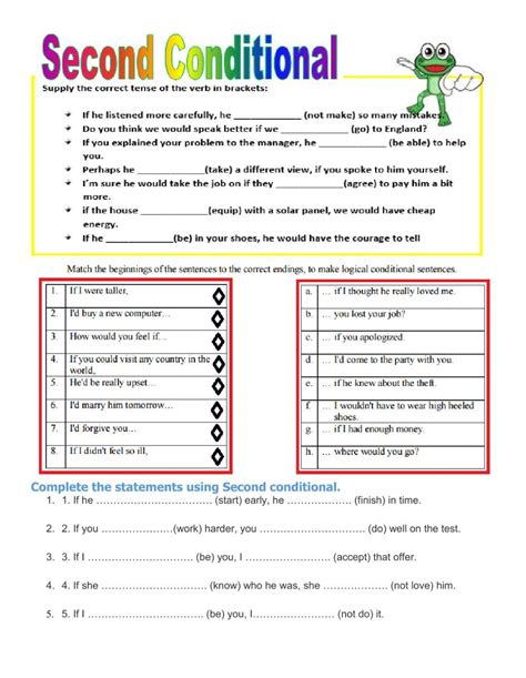 Second Conditional Worksheets With Answers Pdf Askworksheet