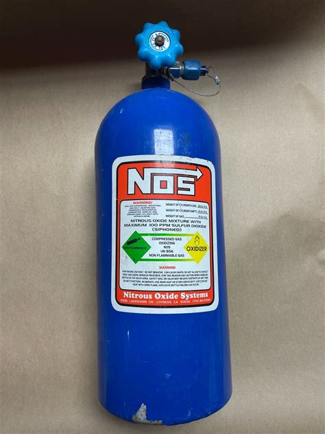 Nos Nitrous Oxide 10lb Bottle Tank W Nos Hiflo Valve Empty Zex Nx