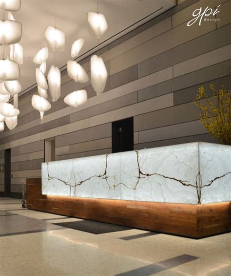 Backlit Onyx Reception Desk Lobby Design Hotel Reception Desk Hotel