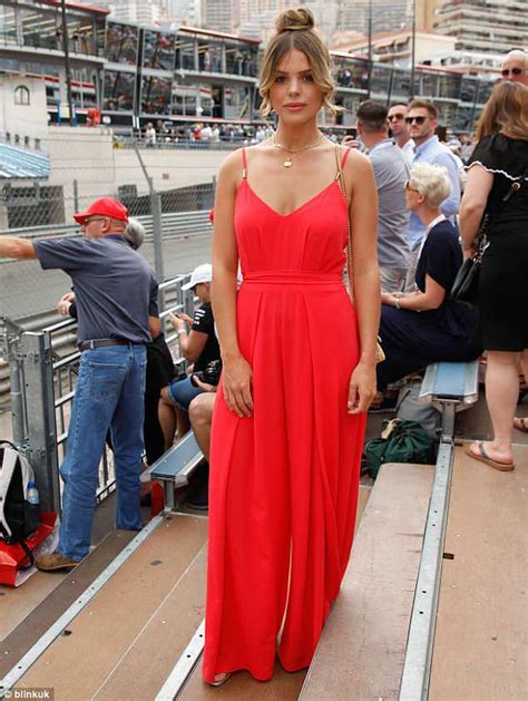 Towie Star Chloe Lewis Wows In A Coral Jumpsuit As She Attends The Monaco Grand Prix Express