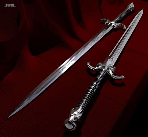 2 Two Silver Fantasy Swords Weapons Pinterest Fantasy Sword