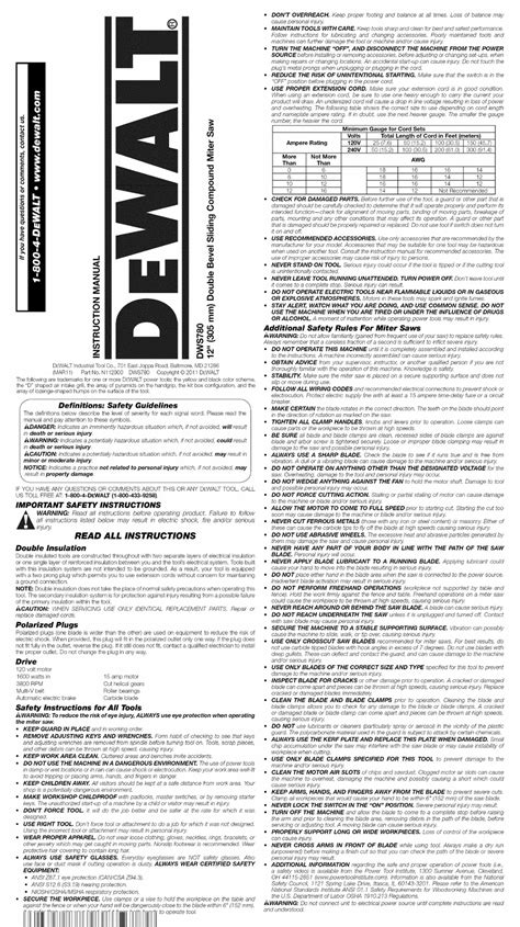 DEWALT DWS780 INSTRUCTION MANUAL Pdf Download | ManualsLib