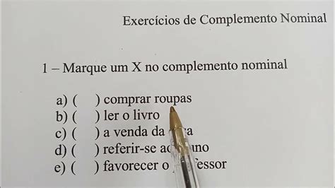 A Oração Que Apresenta Complemento Nominal é