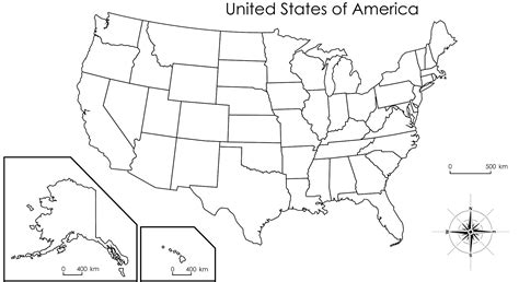 Blank Printable Us Map With States And Cities