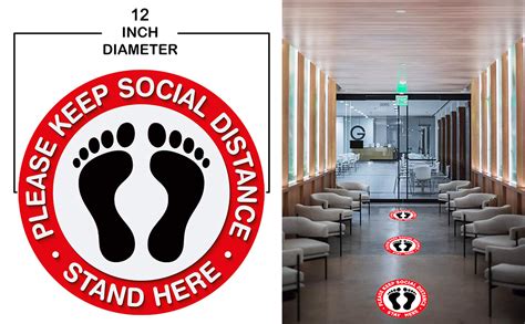 Social Distancing Floor Decals Safety Floor Sign Marker