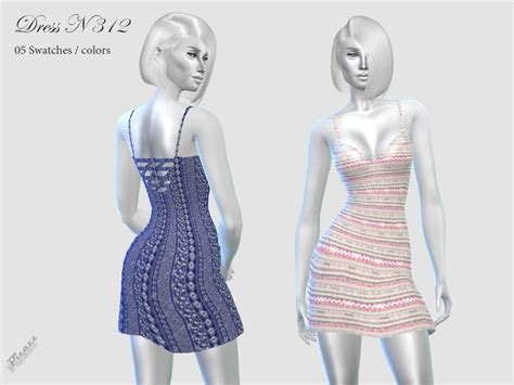 Sims 4 — Dress N 312 By Pizazz — New Mesh Included With Download Base