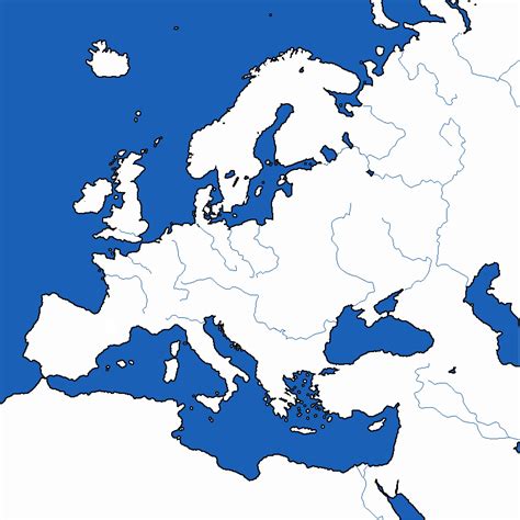 Simple Europe Map Labeled Countries Europe Coloring Map Of Countries