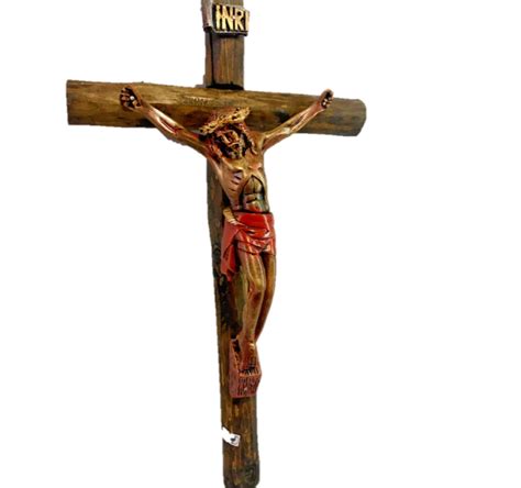 Jesus Christ On The Cross Wooden Trunk Mi Santuario