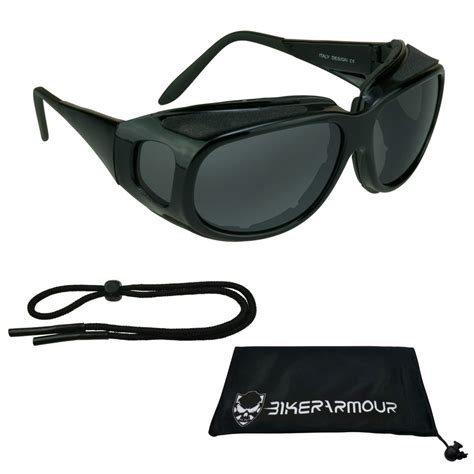 Motorcycle Fit Over Rx Glasses Sunglasses Polarized With Side Shields