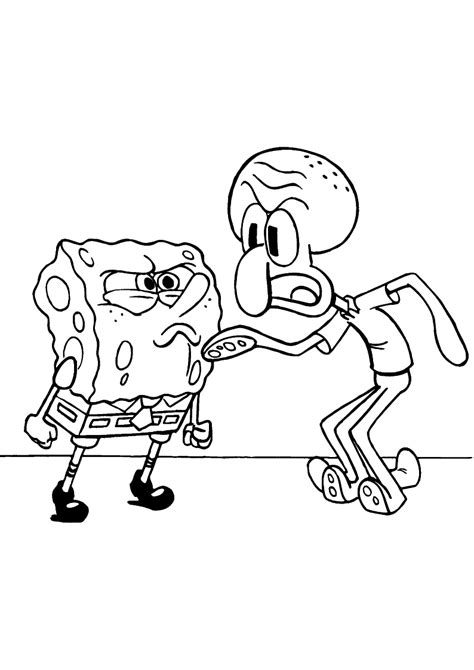 Jak można się domyślić kolorowanki przedstawiają różne auta. Kolorowanka Spongebob i Skalmar nr 44