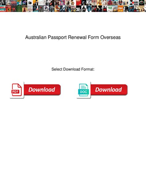 Fillable Online Australian Passport Renewal Form Overseas Australian