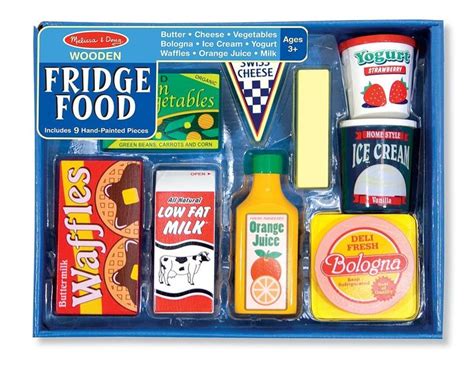 Melissa And Doug Fridge Food Wooden Play Food Set 9 Pieces In 2022