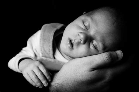 Sleeping Baby On A Hand Free Stock Photo Public Domain Pictures