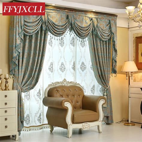 Buy Custom Made Luxury Europe Decoration Jacquard Curtains For Living Room