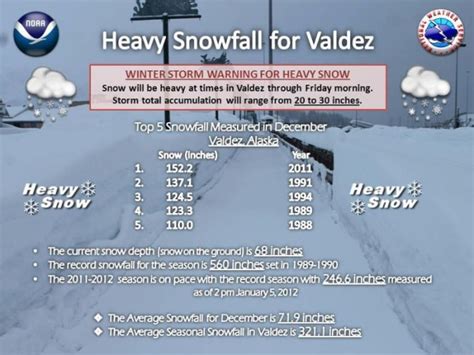 Valdez Recordsnowfall Snowbrains